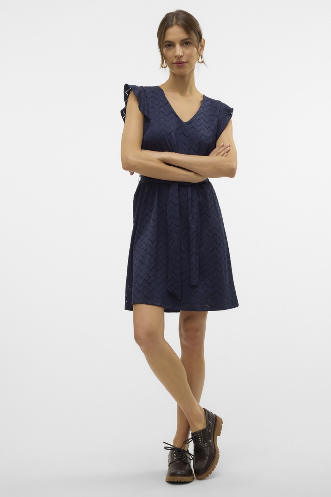 VMTHAS SL SHORT V-NECK DRESS JRS GA 10328126 NAVY BLAZER